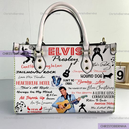 Discover Elvis Presley Music Leather Handbag, Elvis Presley Woman Handbag, Vintage Shoulder Bag, Crossbody Bag