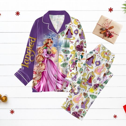 Discover Tangled Christmas Pajamas, Rapunzel Disney Holiday Sleepwear Set, Disney PJs For Women Kids, Cute Xmas Gift Idea, Christmas Pjs Gift