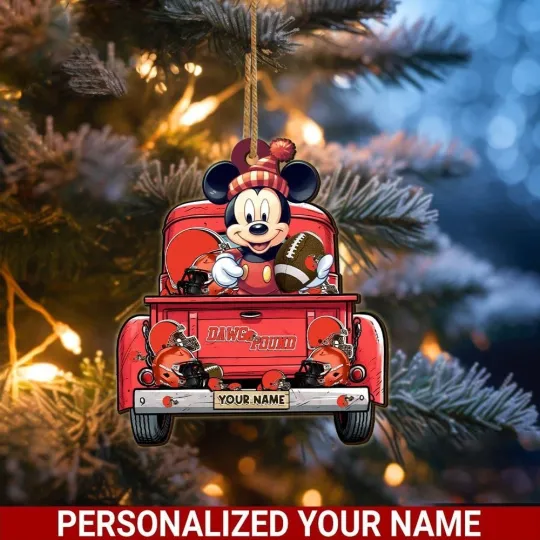 Discover Personalized Cleveland Football Team Browns Christmas Ornament Gift Decor
