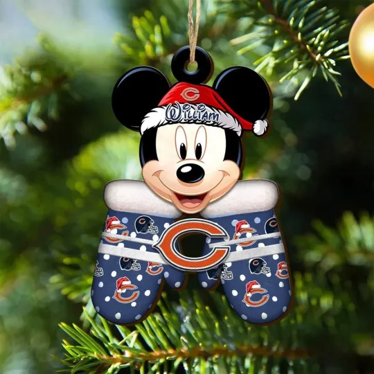 Discover Personalized Chicago Football Team Bears Christmas Ornament Gift Decor