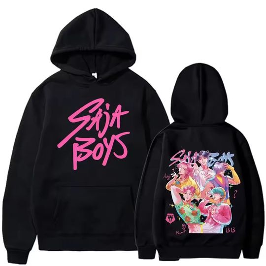 Discover Kpop Demon Hunters Saja Boys Movie Zip Up Hoodie Men Women Fashion Pullover Long Sleeves Loose Casual Harajuku Zipper Sweatshirt