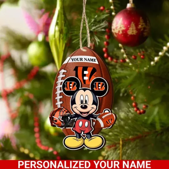 Discover Personalized Cincinnati Football Team Bengalss Christmas Ornament Gift Decor