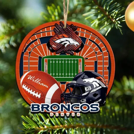 Discover Personalized Denver Football Team Broncoss Christmas Ornament Gift Decor