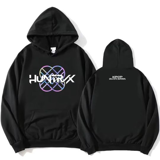 Discover KPop Demon Hunters Huntrix Logo Hat Women Hat Men Loose Polar Film Printed 2025 Sweatshirt
