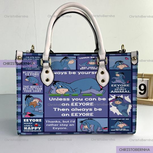 Discover Eeyore Winnie The Pooh Leather Bag, Eeyore Woman Handbag, Vintage Shoulder Bag, Crossbody Bag, Music Handbag