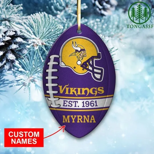 Discover Personalized Minnesota Football Team Vikings Christmas Ornament Gift Decor