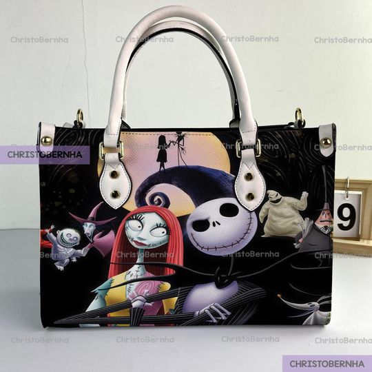 Discover The Nightmare Before Christmas Leather Handbag, Nightmare Woman Handbag, Vintage Shoulder Bag, Crossbody Bag