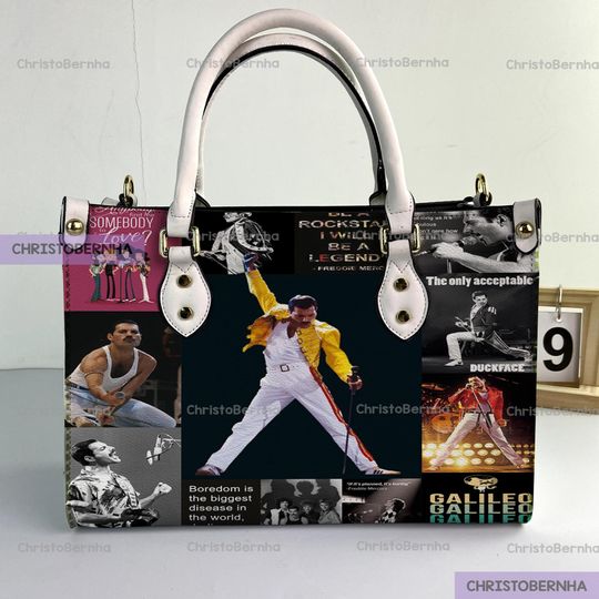 Discover Freddie Mercury Leather Handbag, Freddie Mercury Music Woman Handbag, Vintage Shoulder Bag, Crossbody Bag