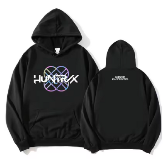 Discover KPop Demon Hunters Huntrix Logo Hoodie Women Men Clothing Loose Fleece Movie Printing 2025 Pullovers Graphic Hoodies Female Top