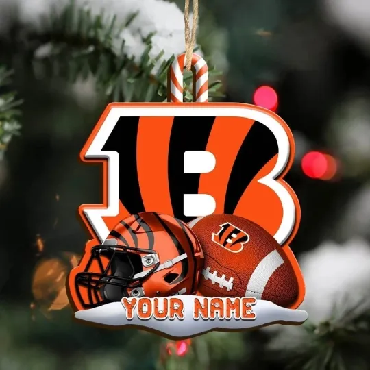 Discover Personalized Cincinnati Football Team Bengals Christmas Ornament Gift Decor