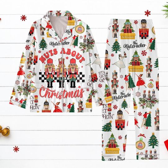 Discover Nutcracker Christmas Pajamas, Ballet Holiday Sleepwear Set, Classic Festive Pajamas, Funny Nutcracker Xmas Outfit, Cozy Gift Idea