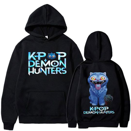 Discover K-Pop Demon Hunters Derpy Tiger Graphic Printing Hoodies Men Women Sweatshirts Couple Fashion Hip Hop Harajuku Teenager Pullover