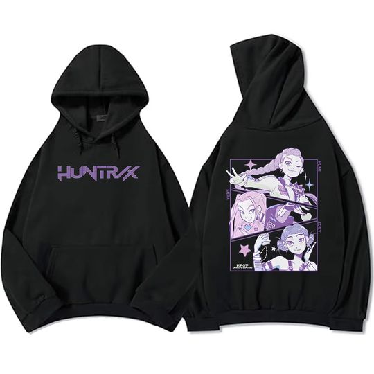 Discover 2025 Men Women Hoodies KPop Demon Hunters Movie Graphic Sweatshirts Fleece Warm Hooded Pullovers Fashion Male Sudadera Print Top