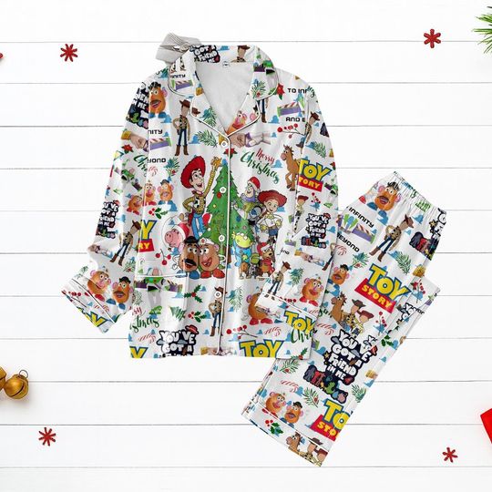 Discover Toy Story Christmas Pajamas, Disney Character Holiday PJs Set, Cute Cartoon Lounge Outfit, Cozy Sleepwear Gift for Her Kids, Xmas Gift