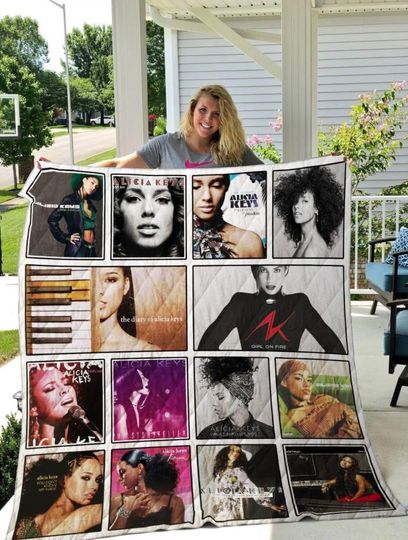 Discover Alicia Keys Music Blanket, Alicia Keys Fleece Blanket, Alicia Keys Blanket, Bedding Blanket, Gift For Fan