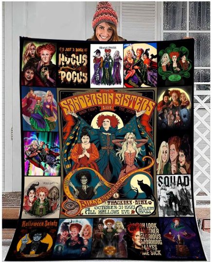 Discover Hocus Pocus Blanket, Hocus Pocus Quilt, Bedding Blanket, Christmas Blanket