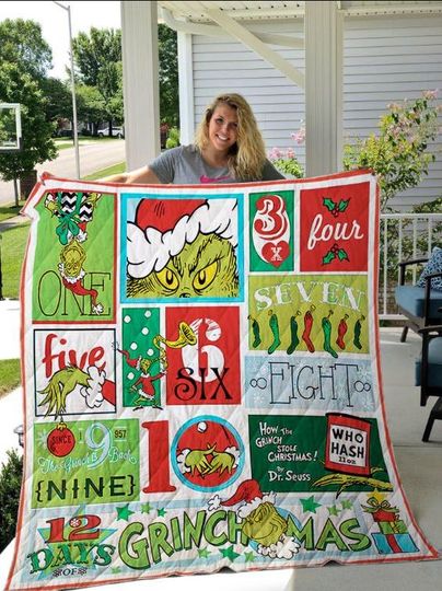 Discover The funny character Christmas Fleece Quilt, funny character Fleece Blanket, funny character Blanket, Bedding Blanket, Christmas Blanket