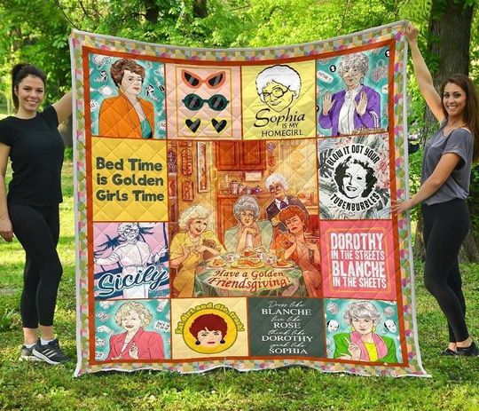 Discover The Stay Golden Quilt Blanket, The Stay Golden Fleece Blanket, Bedding Blanket, Christmas Blanket, Halloween Gifts