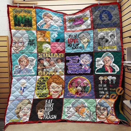 Discover The Stay Golden Quilt Blanket, Bedding Blanket, The Stay Golden Fleece Blanket, Christmas Blanket, Halloween Gifts