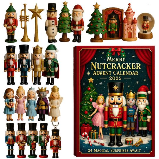 Discover NutCracker Advent Calendar 2025, 24 Day NutCracker Figurines : Vintage Christmas Ornament Countdown