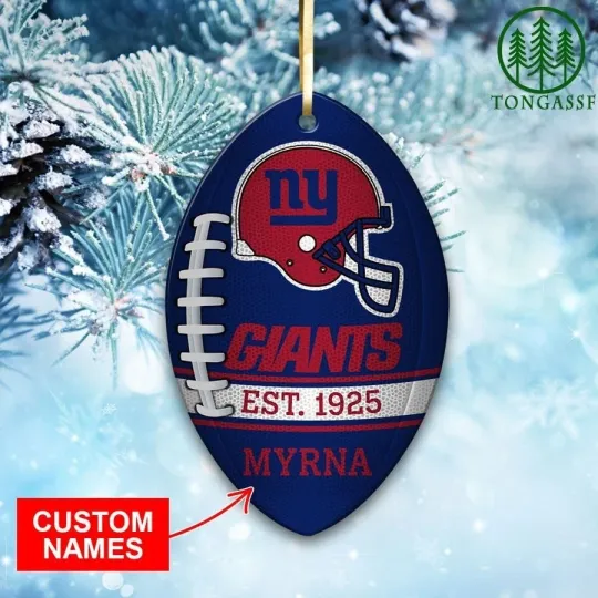 Discover Personalized New York Football Team Giants Christmas Ornament Gift Decor