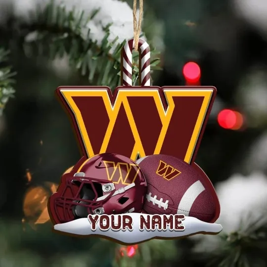 Discover Personalized Washington Football Team Commanders Christmas Ornament Gift Decor
