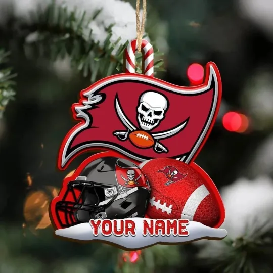 Discover Personalized Tampa Bay Football Team Buccaneers Christmas Ornament Gift Decor