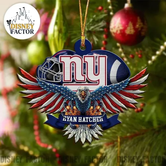 Discover Personalized New York Football Team Giants Christmas Ornament Gift Decor