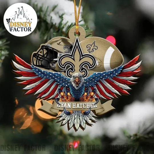 Discover Personalized New Orleans Football Team Saints Christmas Ornament Gift Decor