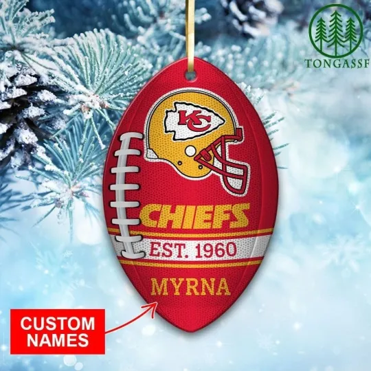 Discover Personalized Kansas City Football Team Chiefss Christmas Ornament Gift Decor