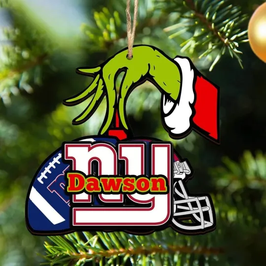 Discover Personalized New York Football Team NY Giantss Christmas Ornament Gift Decor