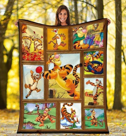 Discover Disney Tigger Winnie The Pooh Blanket, Tigger Fleece Blanket, Tigger Blanket, Bedding Blanket, Christmas Blanket