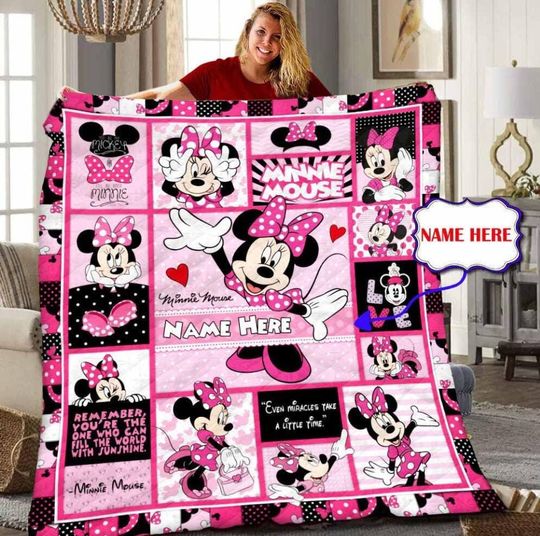 Discover Minnie Mouse Disney Cartoon Blanket, Piglet Fleece Blanket, Minnie Blanket, Bedding Blanket, Christmas Blanket