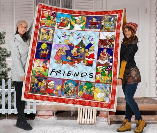 Discover The Simpsons Family Cartoon Blanket, Simpsons Fleece Blanket, Simpsons Blanket, Bedding Blanket, Christmas Blanket