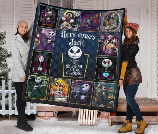 Discover Nightmare Before Christmas Blanket, Nightmare Fleece Blanket, Jack and Sally Blanket, Christmas Blanket, Christmas Gift