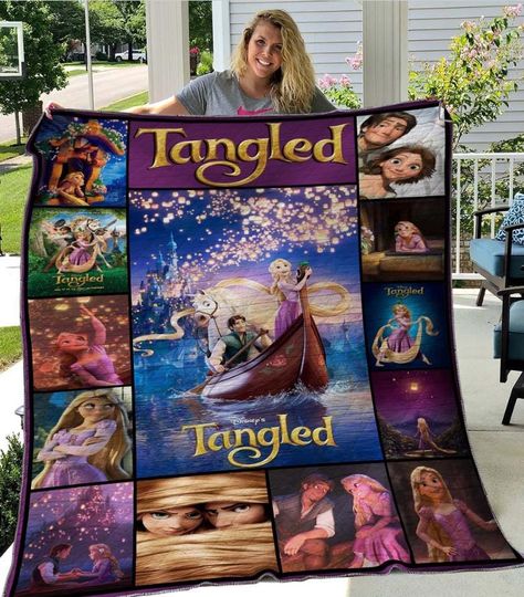 Discover Personalized Disney Tangled Blanket, Tangled Fleece Blanket, Tangled Blanket, Bedding Blanket, Christmas Blanket