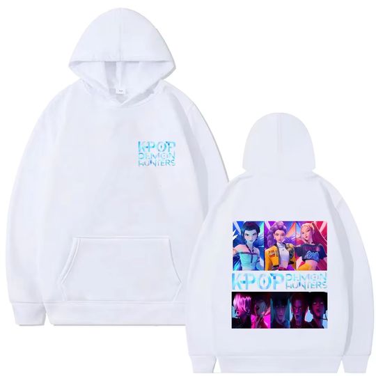 Discover Cartoon Movie KPop Demon Hunters Saja Boys Rumi Mira Zoey Graphic Hoodies Men's Women Fashion Casual Oversized Pullover Hoodies