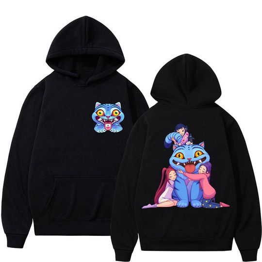 Discover KPop Anime Demon Hunter Derpy Tiger Hug Hoodie Kawaii Cute Fashion Popular 2025 Fall/Winter Men's Women Cotton Casual Hoodie
