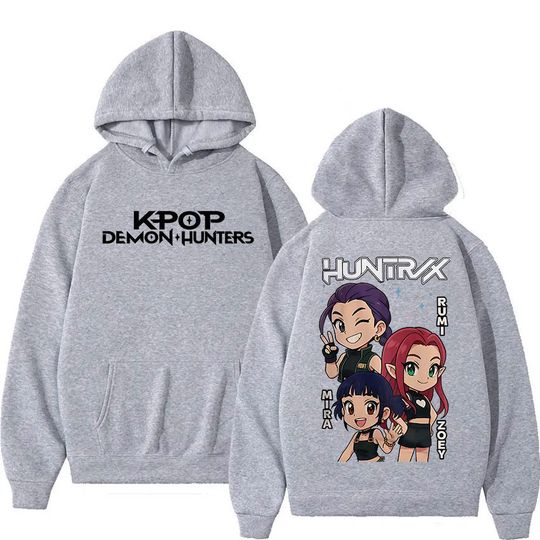 Discover Cartoon K-pop Demon Hunters GraphicCasual Sweatshirt Fashion Y2K Long Sleeves  Hoodie Men Women Fleece Casual Hooded Pullover