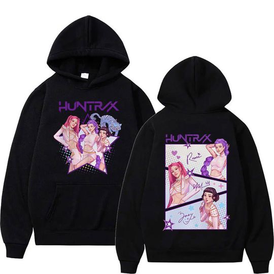 Discover K-pop Devil Hunter Fashion Street Harajuku Trendy Men's Pullover, Autumn and Winter Casual Sports Warm Hoodie and Hoodie