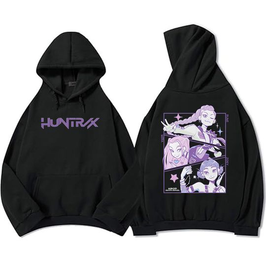 Discover Men Women Hoodies KPop Demon Hunters Movie Graphic Sweatshirts Fleece Warm Hooded Pullovers 2025 Fashion Male Sudadera Print Top