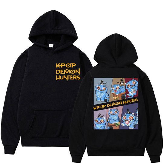 Discover KPop Devil Hunter Korean Wave Streetwear Harajuku Men's Wear Winter Comfort Pullover Outdoor Casual Sports Hoodie and Hoodie