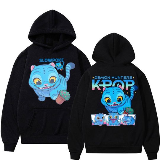 Discover 2025  Anime KPop Demon Hunter Derpy Tiger Kawaii Hoodie Fall/Winter Men's and Women's Fashion Aesthetics Cotton Casual Hoodie