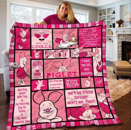 Discover Disney Winnie The Pooh Piglet Fleece Blanket, Piglet  Blanket, Bedding Blanket, Christmas Blanket