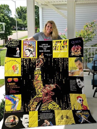 Discover Freddie Mercury Blanket, Freddie Mercury Fleece Blanket, Freddie Mercury Blanket, Bedding Blanket, Gift For Fan