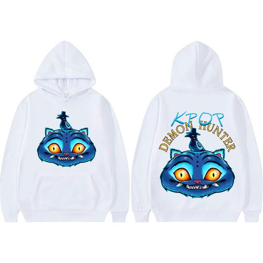 Cute K-pop Demon Hunter Tiger Anime 2025 Autumnwinter 100% Cotton Printing Sweater Hoodie Unisex Fashion Kawaii Oversized Tops