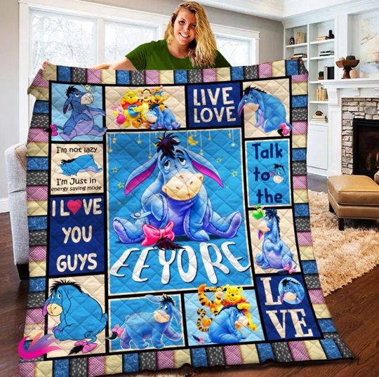 Discover Disney Eeyore Blanket, Eeyore Fleece Blanket, Eeyore Blanket, Bedding Blanket, Christmas Blanket