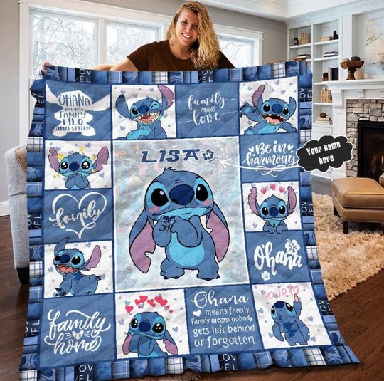 Discover Custom Disney Lilo And Stitch Blanket, Bedding Blanket, Stitch Blanket, Stitch Fleece Blanket, Christmas Blanket