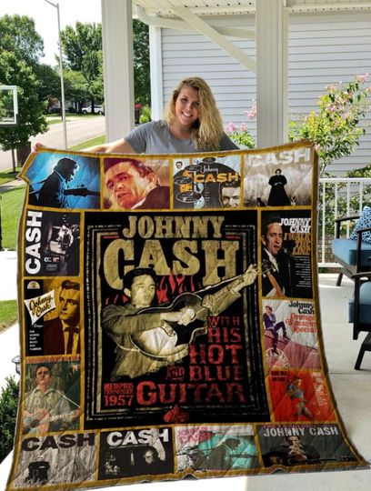 Discover Johnny Cash Blanket, Johnny Cash Fleece Blanket, Johnny Cash Blanket, Bedding Blanket, Christmas Blanket