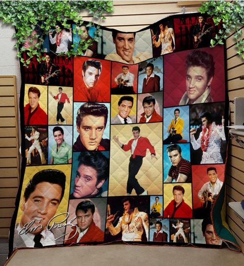 Elvis Presley Singer Quilt Blanket, Elvis Presley Fleece Blanket, Elvis Presley Blanket, Bedding Blanket